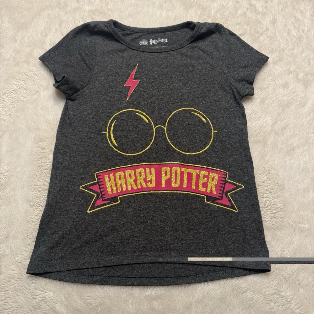 Harry Potter Gray Short Sleeve Graphic Tee T-Shirt Youth Girls Size 7/8